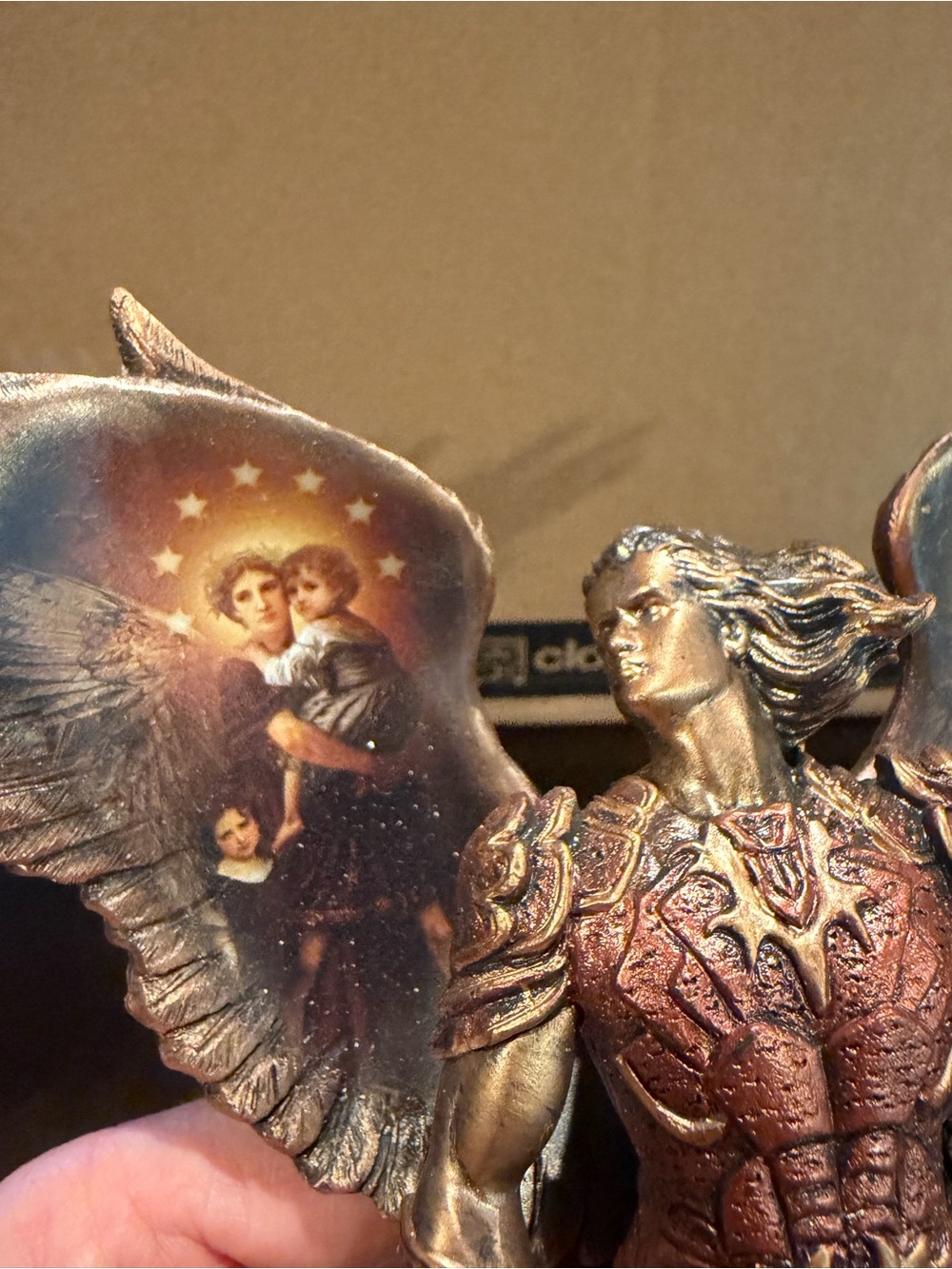 The Bradford Exchange Bronze and Red St. Sariel Angel Figurine - Picture 3 of 5